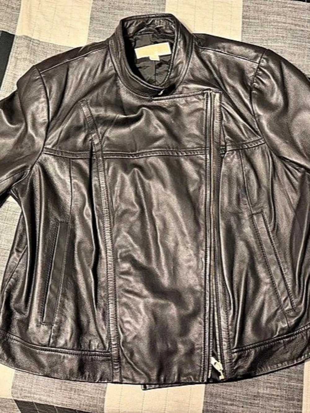 Michael Kors Leather Moto Jacket Women's Black Leather Jacket